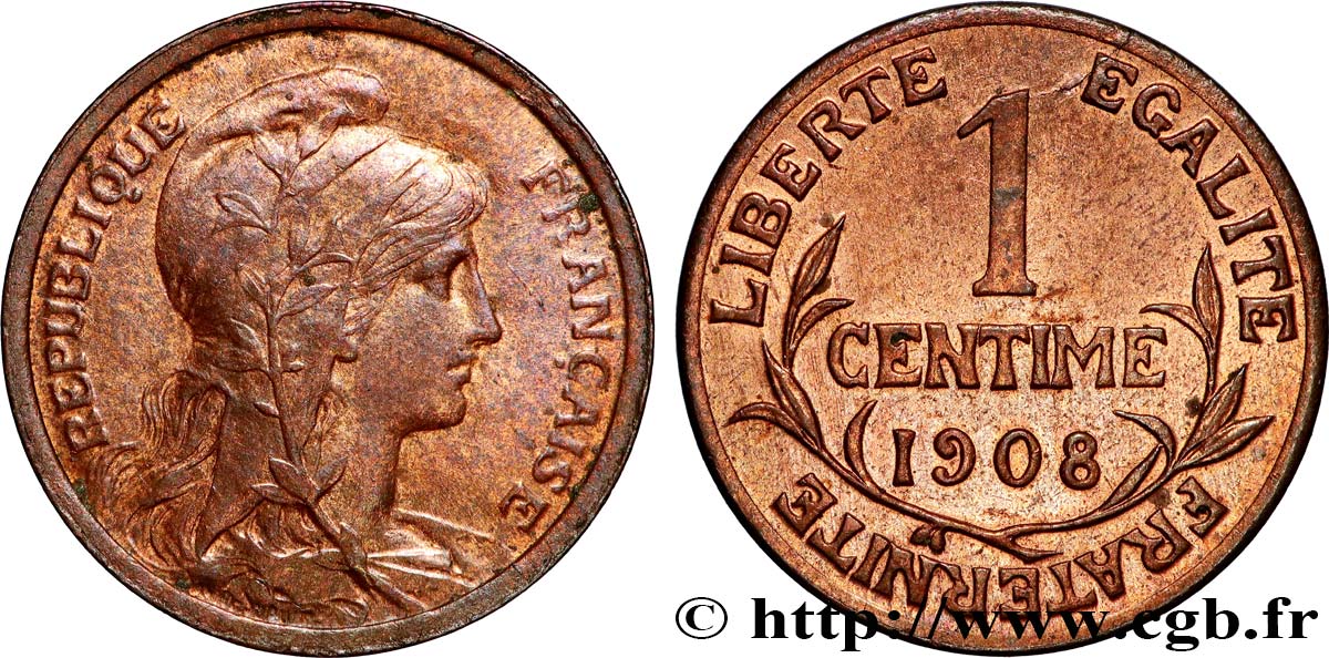 1 centime Daniel-Dupuis 1908 Paris F.105/10 SUP62 