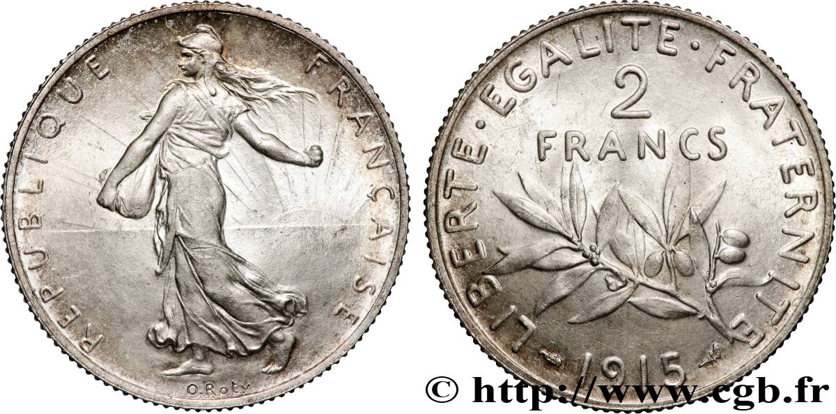 2 francs Semeuse 1915  F.266/17 SPL63 