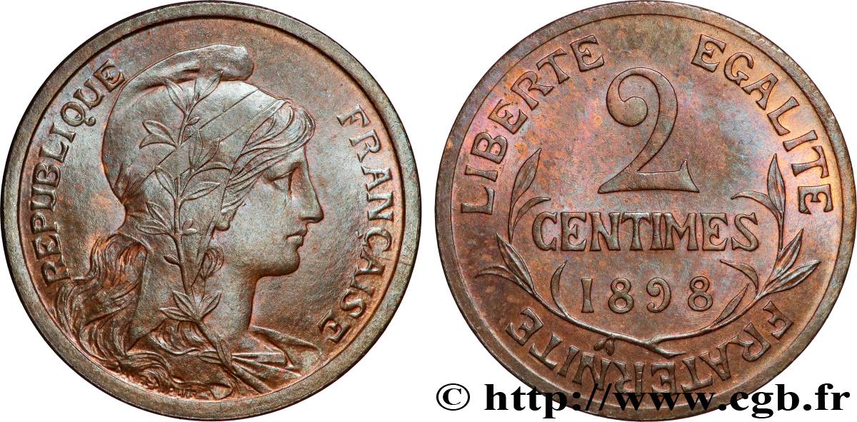 2 centimes Daniel-Dupuis 1898 Paris F.110/1 SPL63 