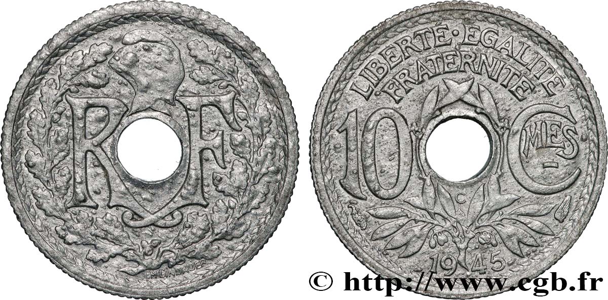 10 centimes Lindauer, petit module 1945 Castelsarrasin F.143/4 SPL+ 