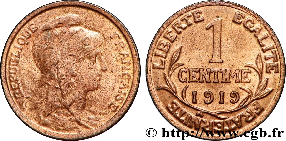1 centime Daniel-Dupuis 1919 Paris F.105/18 MS64 