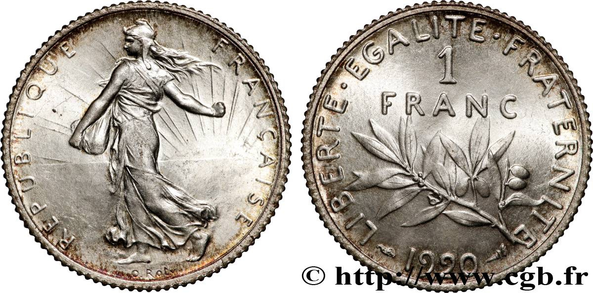 1 franc Semeuse 1920 Paris F.217/26 MS65 