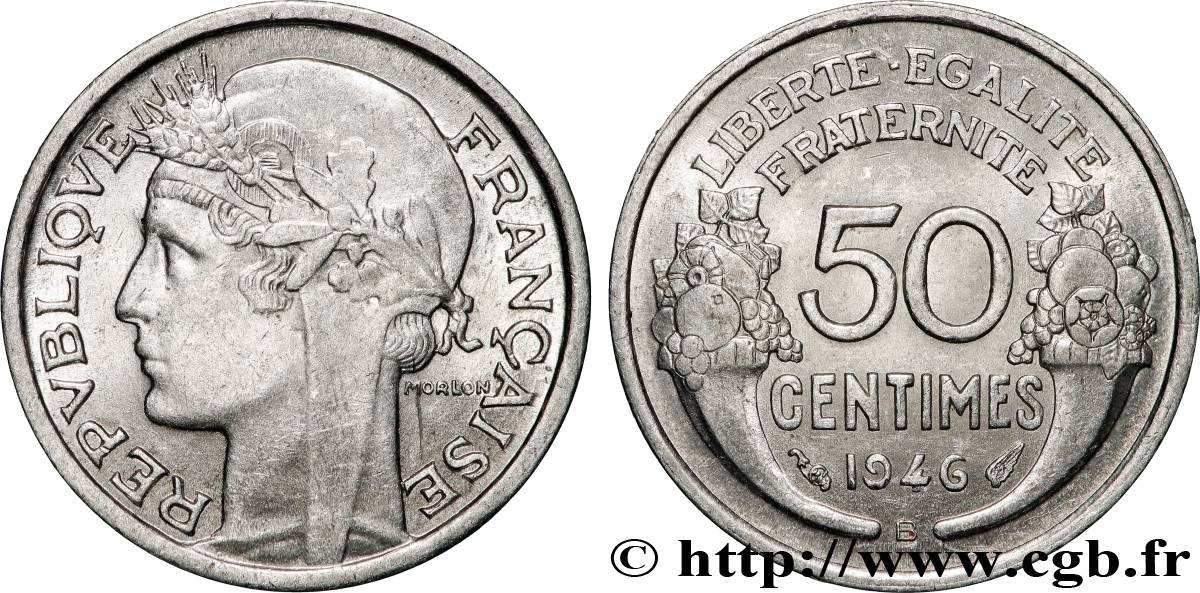 50 centimes Morlon, légère 1946 Beaumont-le-Roger F.194/9 SUP62 