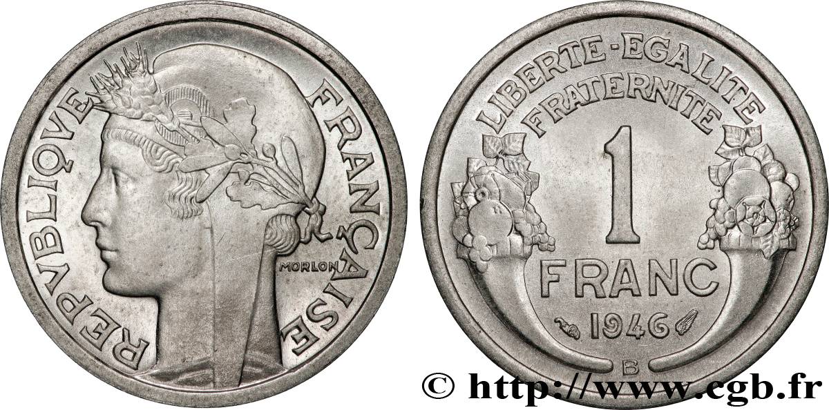 1 franc Morlon, légère 1946 Beaumont-Le-Roger F.221/10 SPL63 