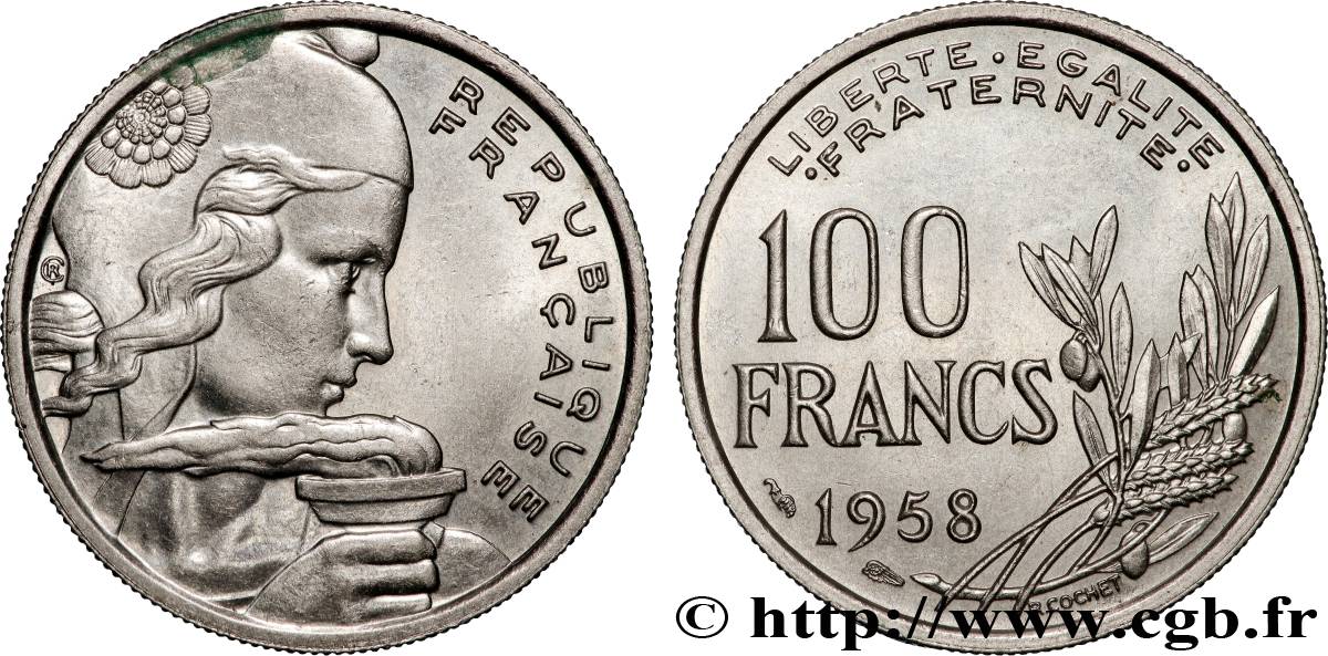 100 francs Cochet 1958  F.450/12 MS62 