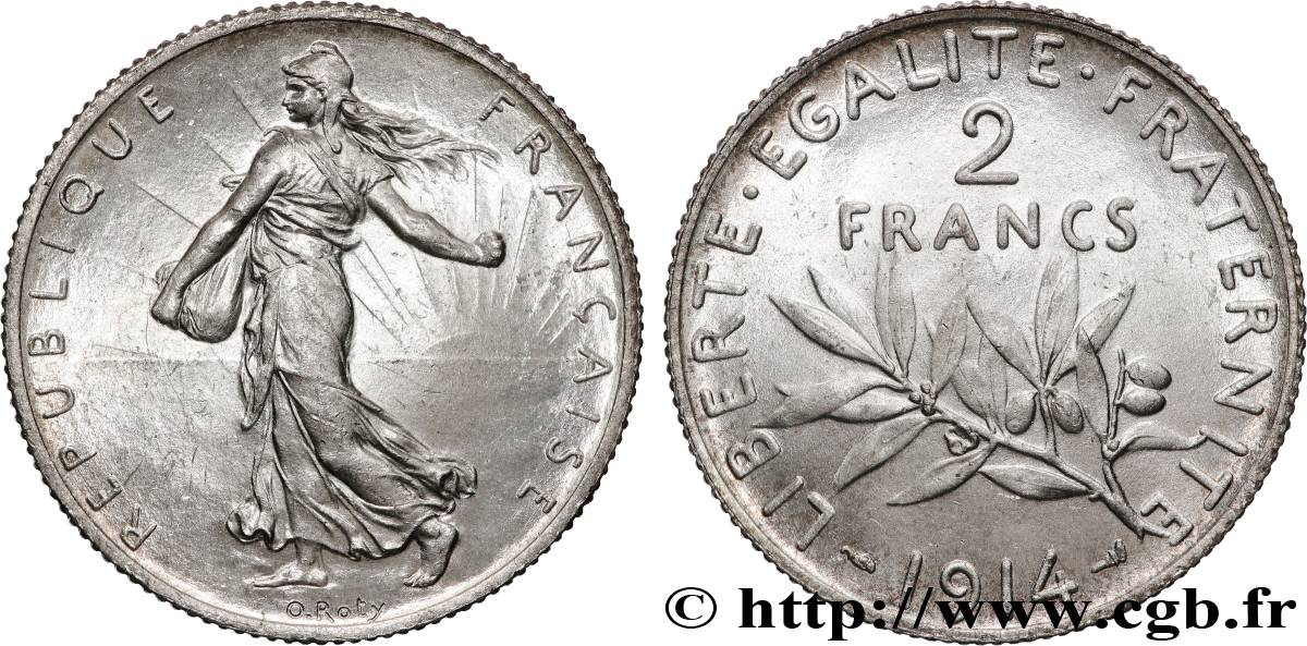 2 francs Semeuse 1914  F.266/15 MS63 