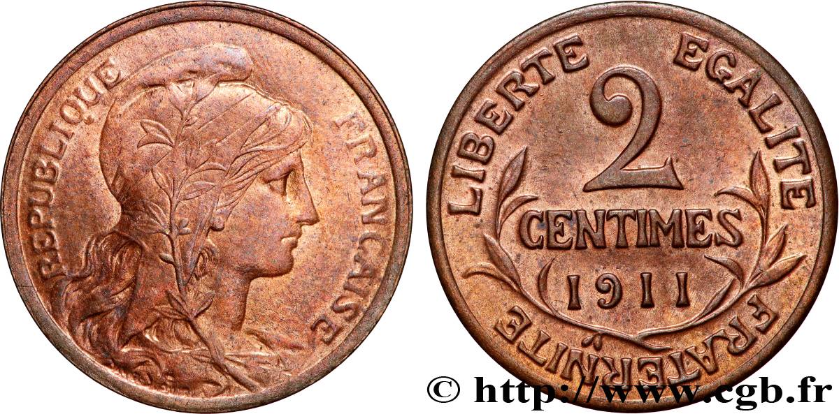 2 centimes Daniel-Dupuis 1911 Paris F.110/14 SPL62 