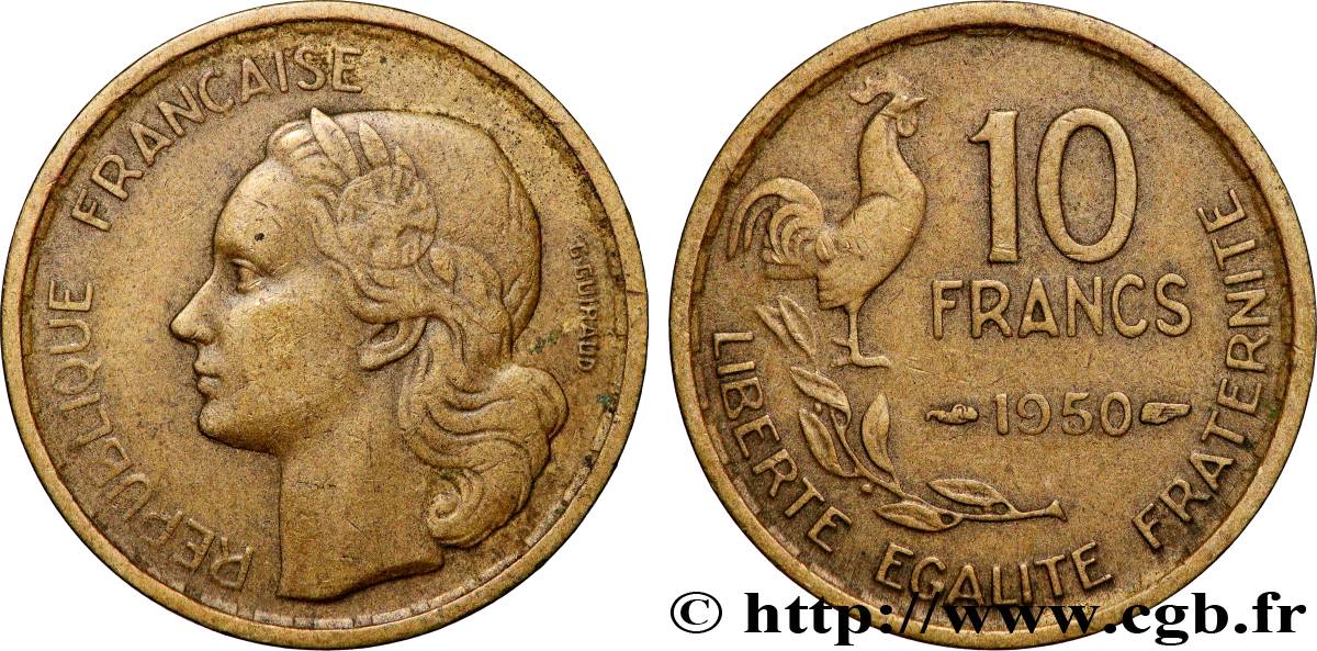10 francs Guiraud 1950  F.363/2 AU 
