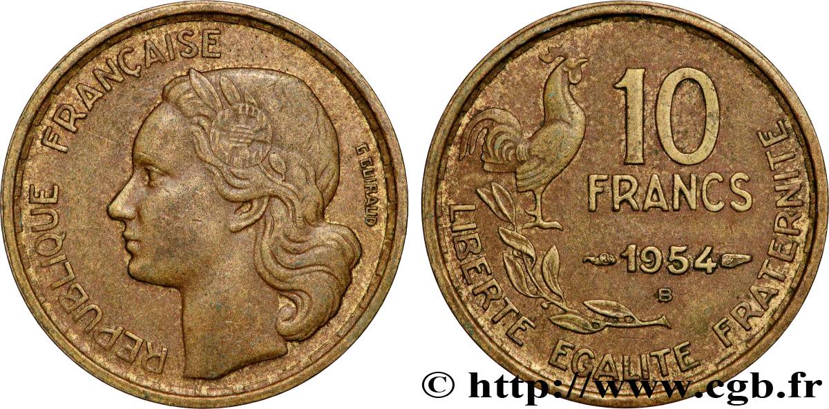 10 francs Guiraud 1954 Beaumont-Le-Roger F.363/11 SPL 