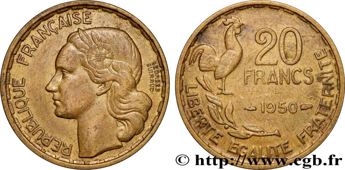 20 francs Georges Guiraud 1950  F.401/1 SUP 