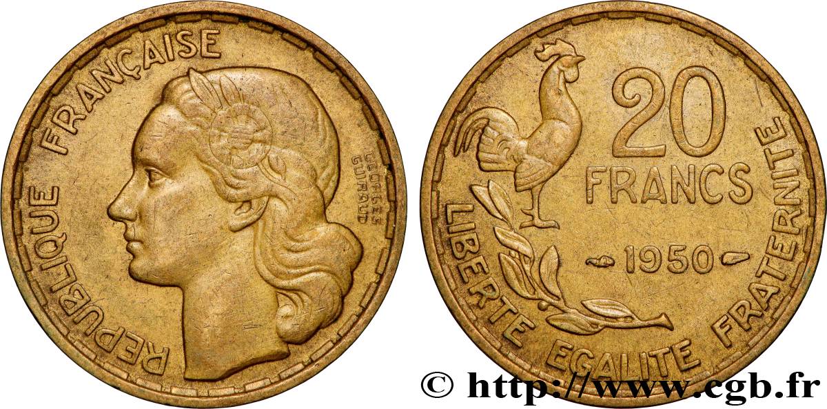 20 francs Georges Guiraud 1950  F.401/1 SUP 
