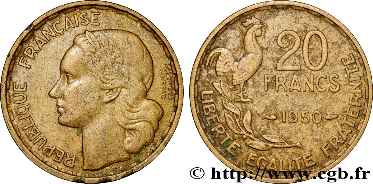 20 francs Georges Guiraud 1950  F.401/1 fVZ 