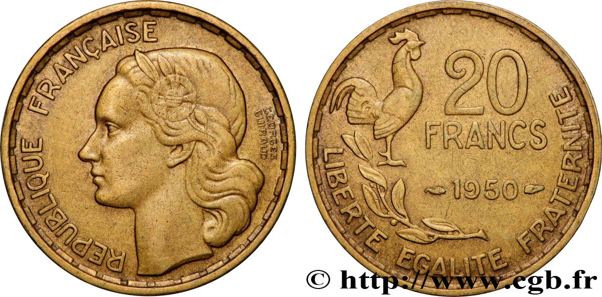 20 francs Georges Guiraud 1950  F.401/1 TTB+ 