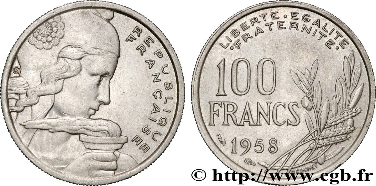 100 francs Cochet 1958  F.450/12 TTB 