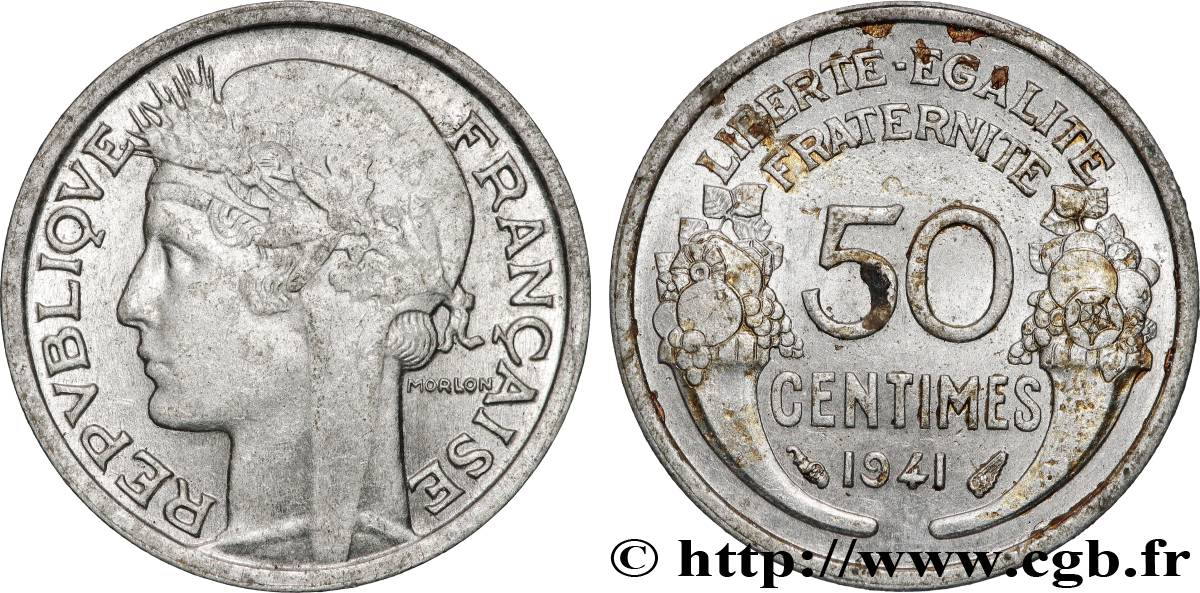 50 centimes Morlon, lourde 1941  F.193/2 TTB+ 