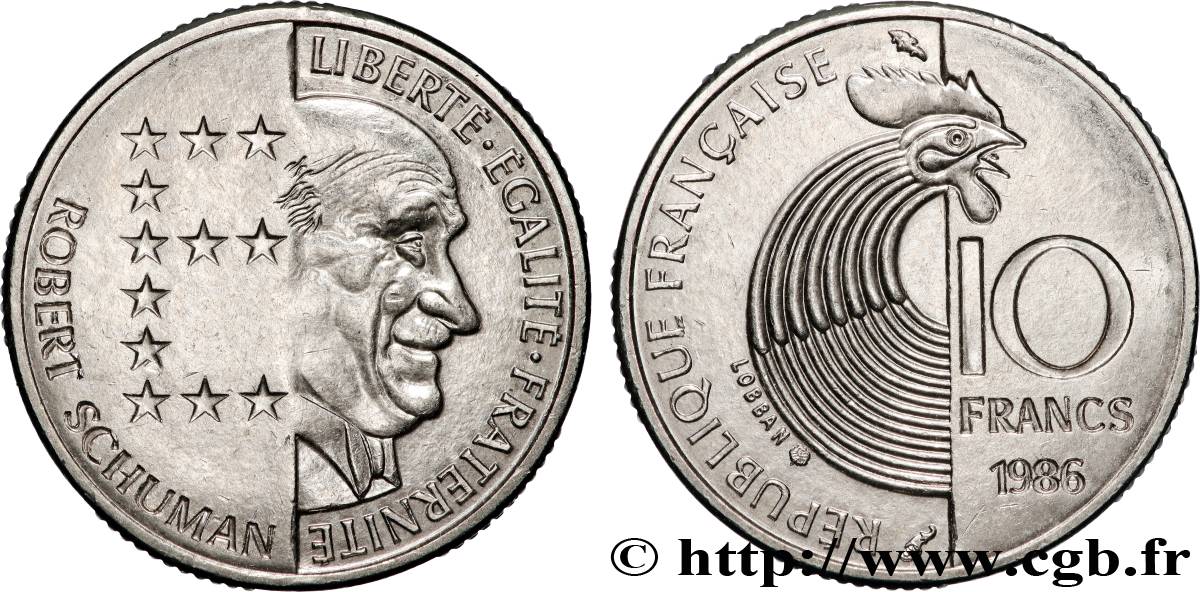 10 francs Robert Schuman 1986 Pessac F.374/2 AU 