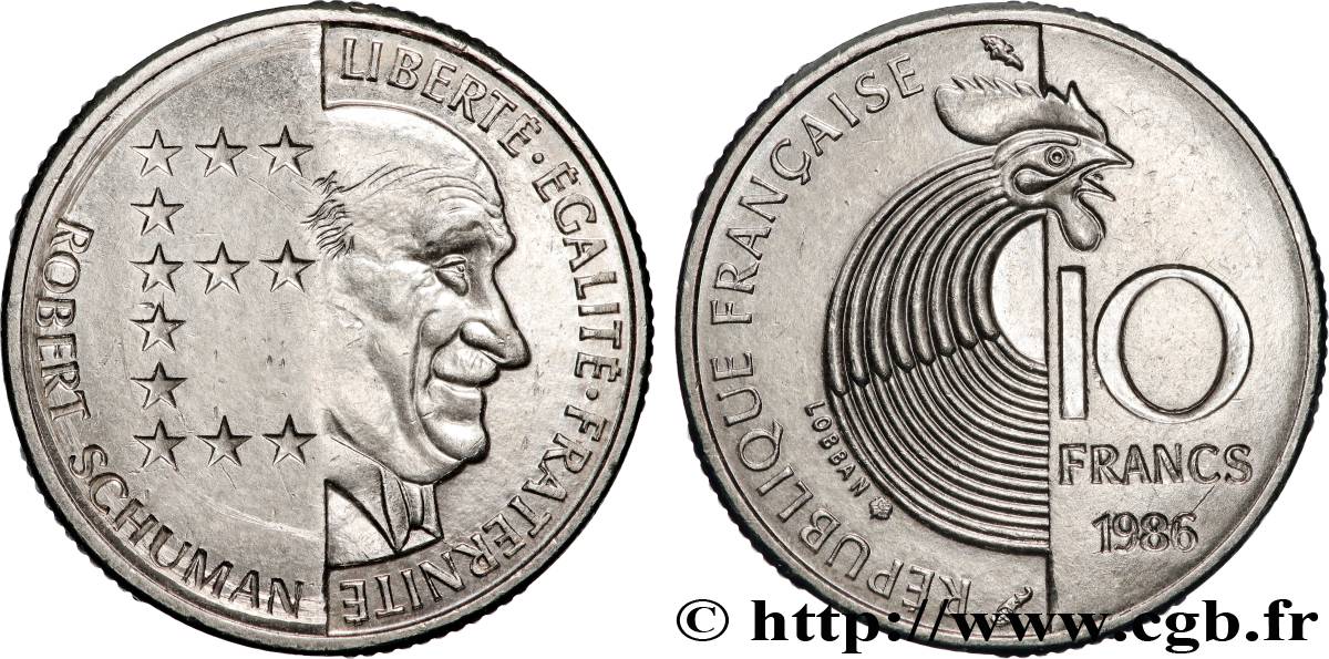 10 francs Robert Schuman 1986 Pessac F.374/2 VZ 