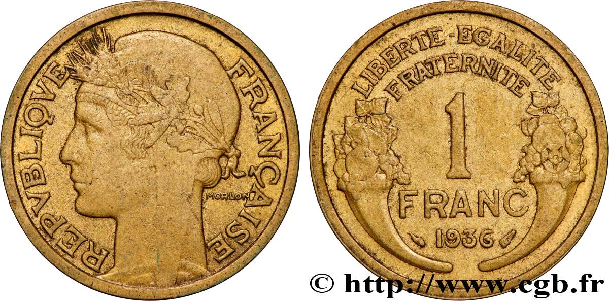 1 franc Morlon 1936 Paris F.219/7 SUP+ 