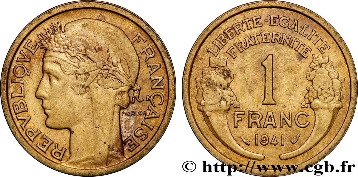 1 franc Morlon 1941 Paris F.219/12 SUP+ 