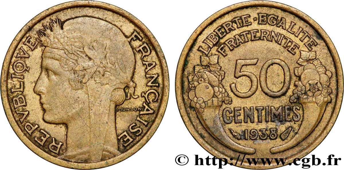 50 centimes Morlon 1938  F.192/14 VZ 
