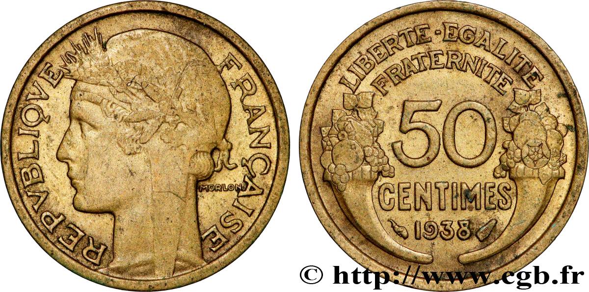 50 centimes Morlon 1938  F.192/14 AU 