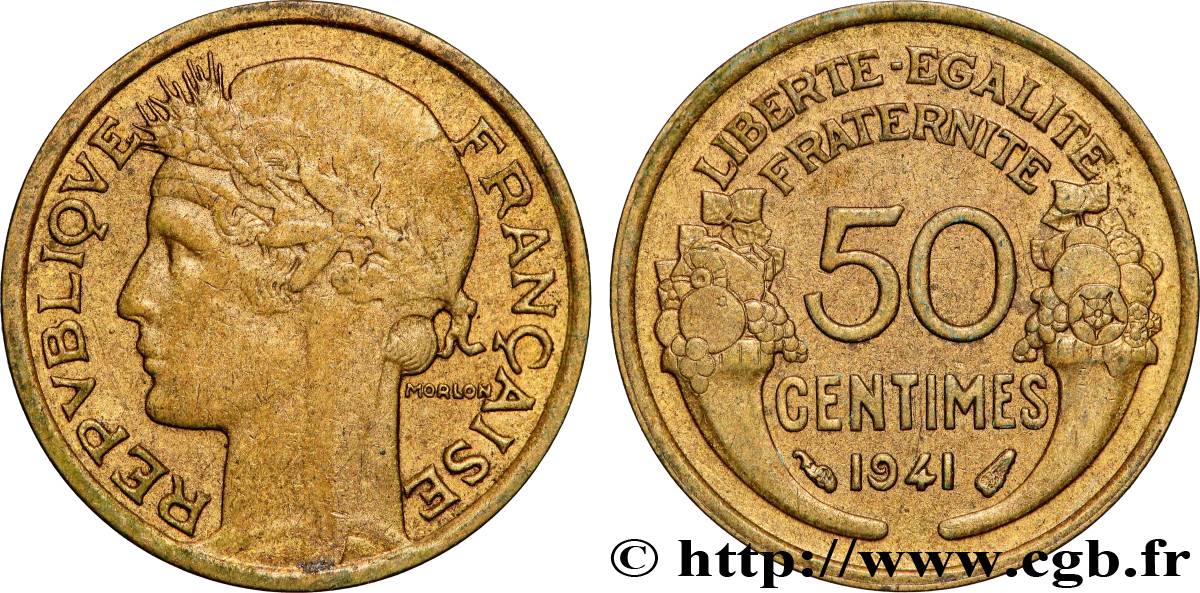 50 centimes Morlon 1941  F.192/18 SUP 