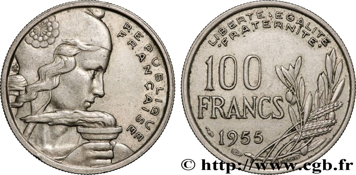 100 francs Cochet 1955  F.450/4 XF 