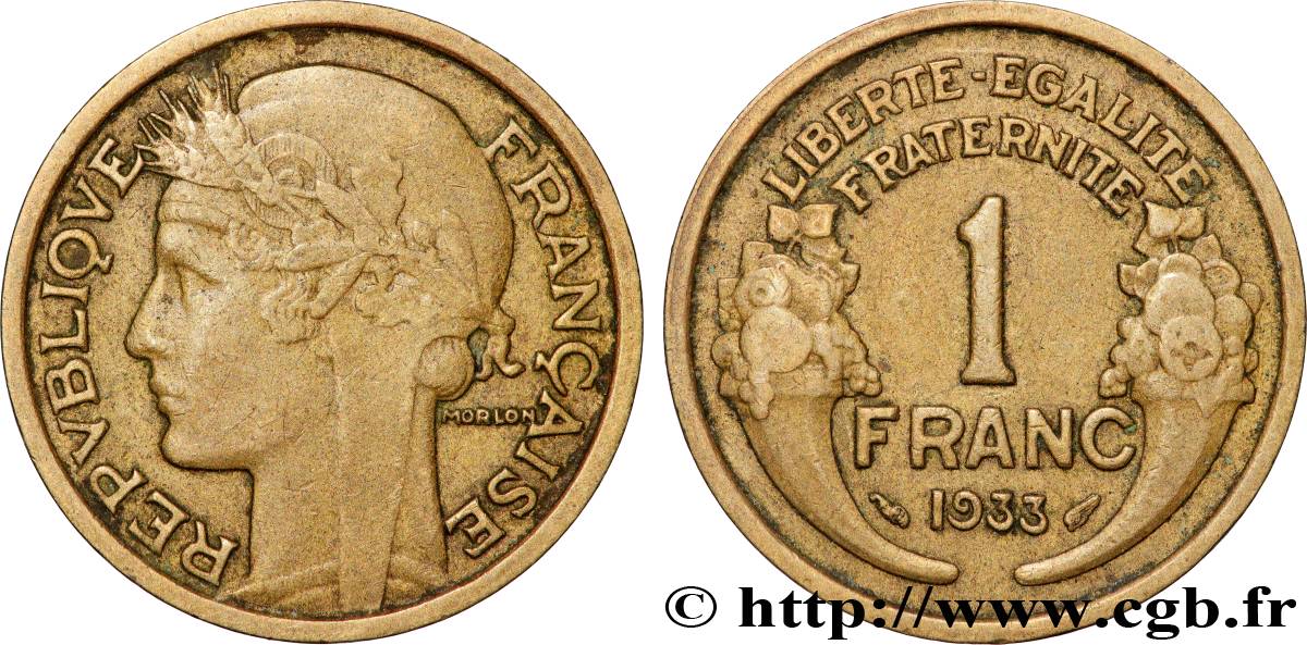 1 franc Morlon 1933  F.219/4 TB 