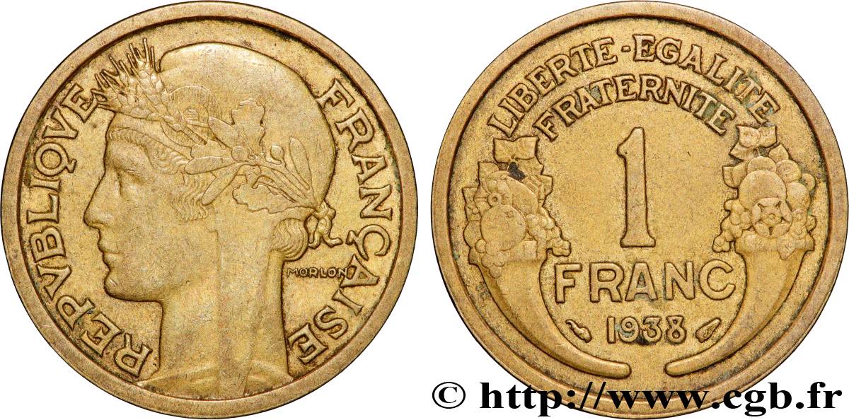 1 franc Morlon 1938 Paris F.219/9 VZ+ 