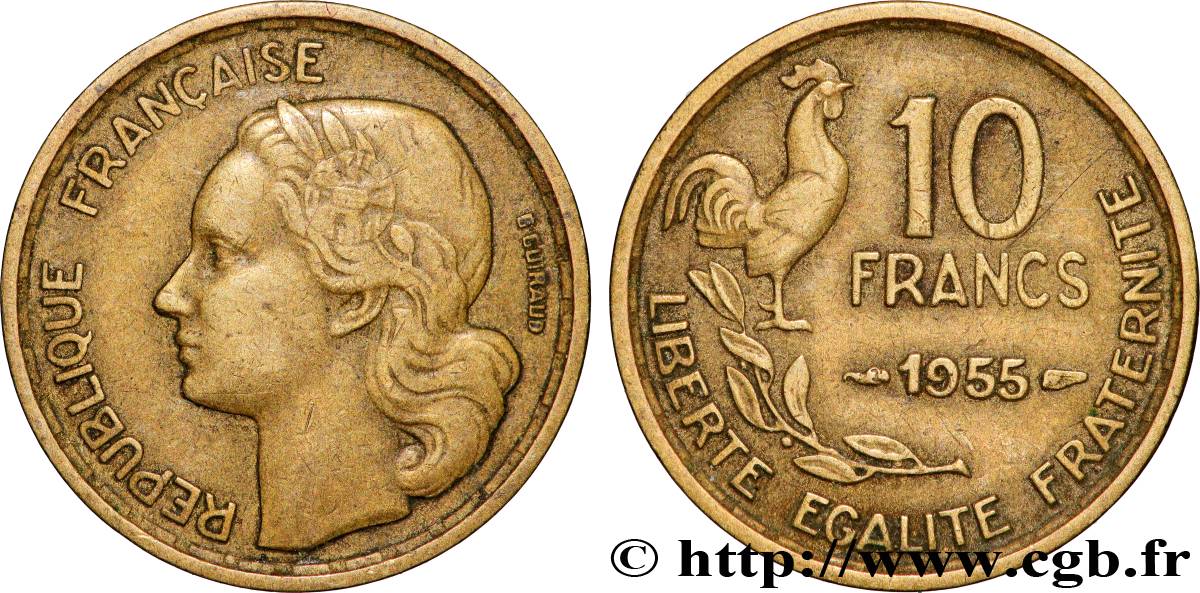10 francs Guiraud 1955  F.363/12 TTB+ 