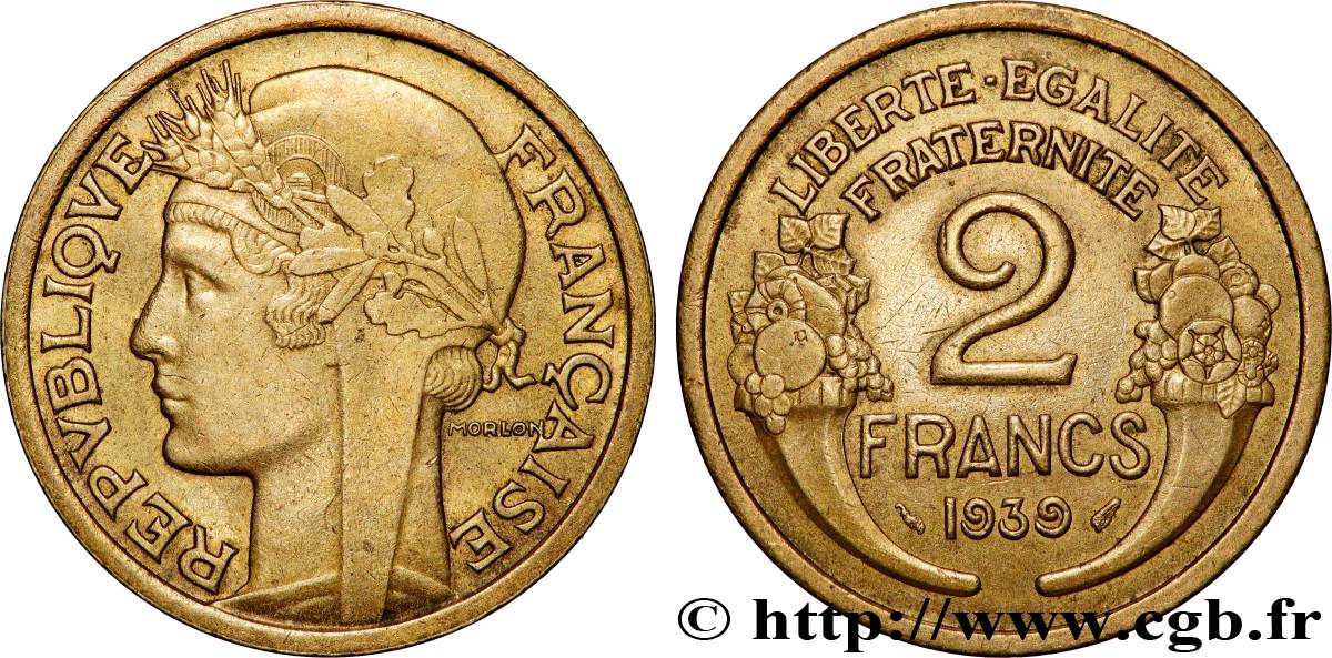 2 francs Morlon 1939  F.268/12 MS60 