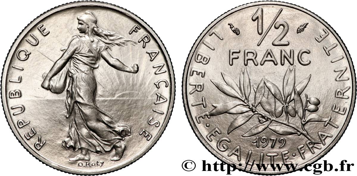 1/2 franc Semeuse 1979 Pessac F.198/18 SPL 
