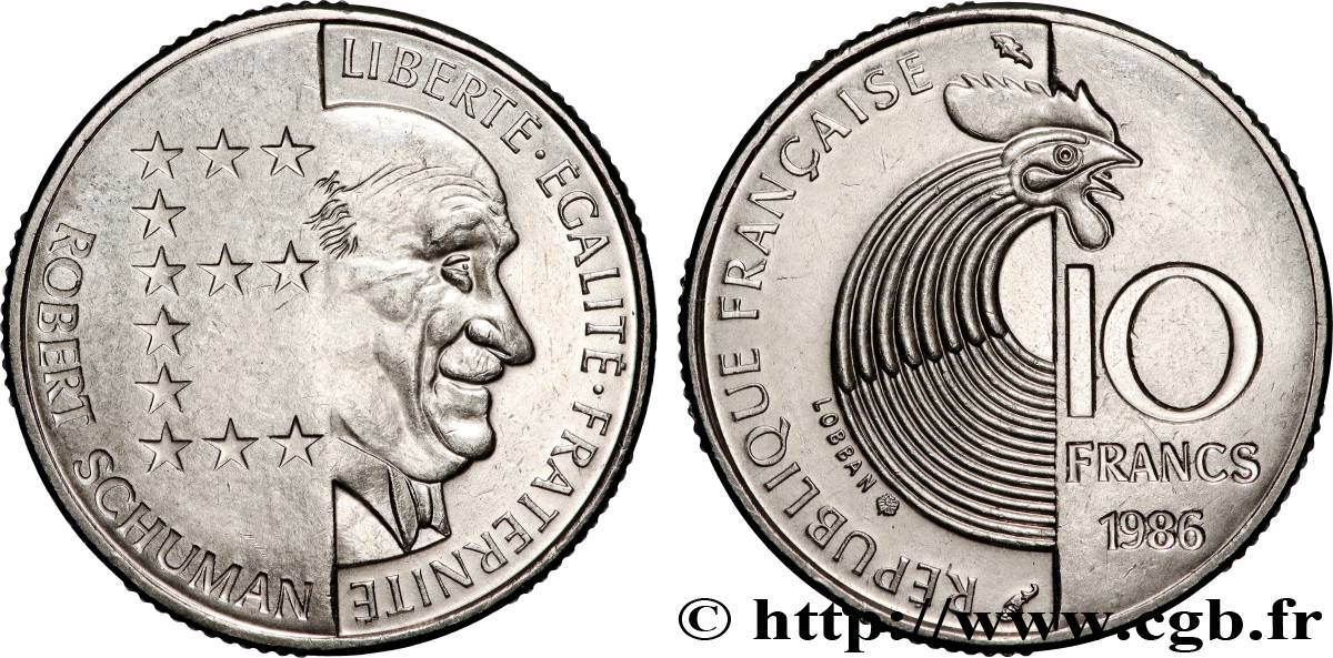 10 francs Robert Schuman 1986 Pessac F.374/2 SUP 