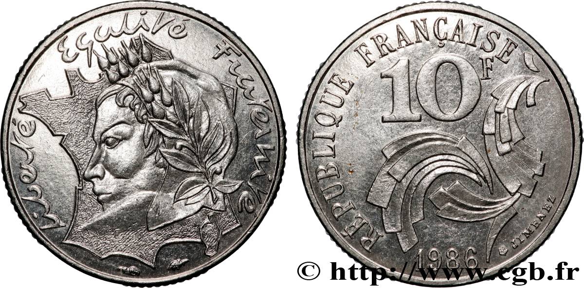 10 francs Jimenez 1986  F.373/2 MS 
