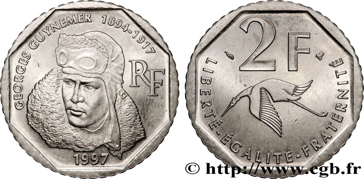 2 francs Georges Guynemer 1997 Pessac F.275/2 SUP 