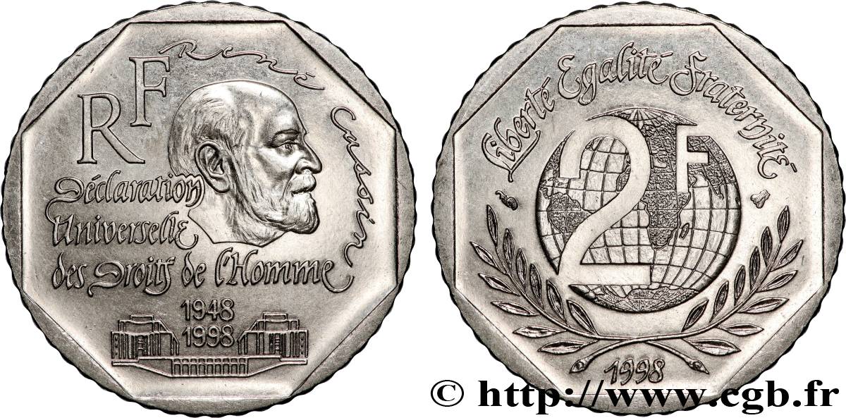 2 francs René Cassin 1998  F.276/2 MS 