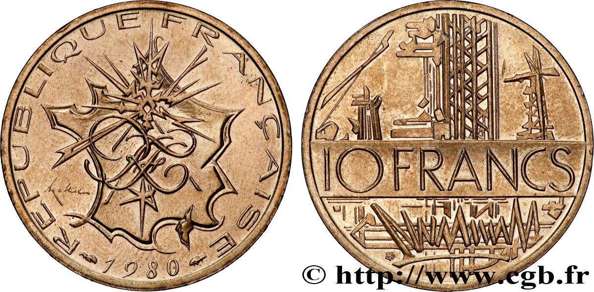 10 francs Mathieu, tranche B 1980 Pessac F.365/8 AU 