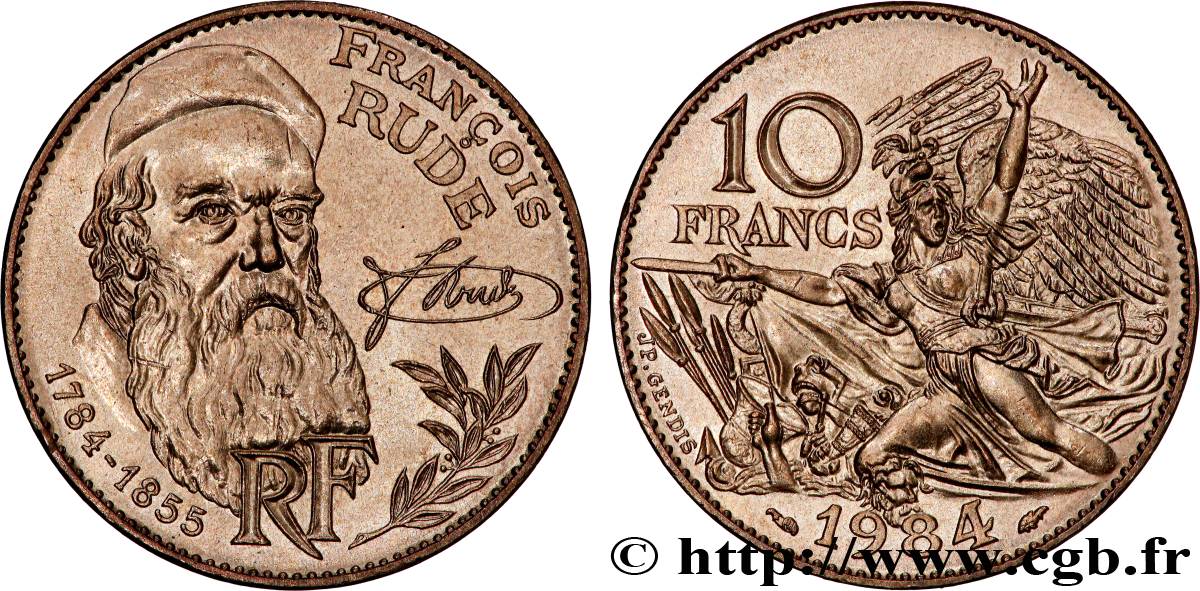 10 francs François Rude 1984  F.369/2 SUP+ 