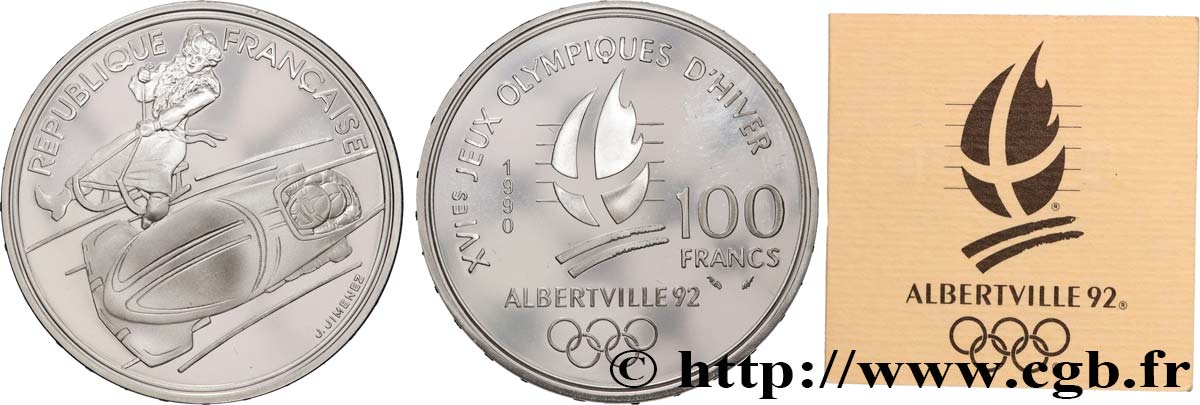 Belle Épreuve 100 francs - Bobsleigh / Luge Belle Époque 1990 Paris F5.1609 1 MS 
