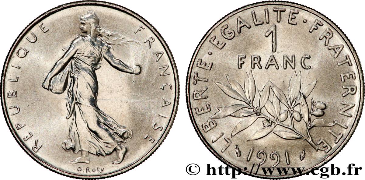 1 franc Semeuse, nickel 1991 Pessac F.226/36 MS 