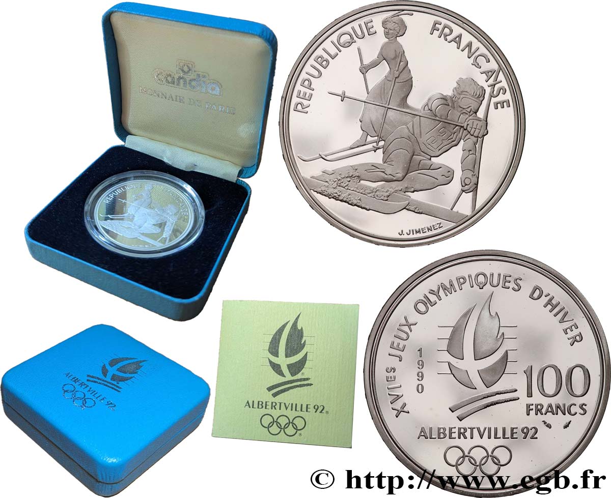 Belle Épreuve 100 francs - Slalom moderne / Belle Époque 1990 Paris F5.1611 1 MS 