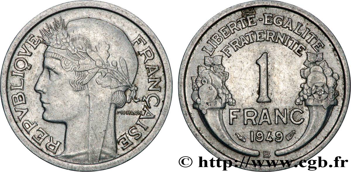 1 franc Morlon, légère 1949 Beaumont-Le-Roger F.221/16 SUP+ 