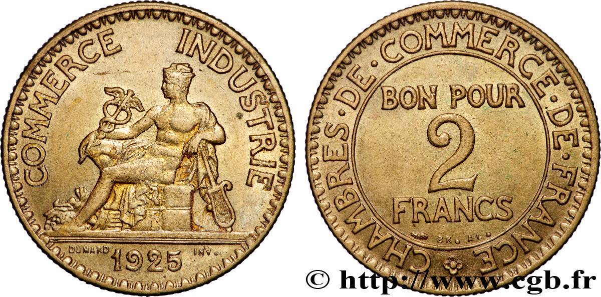 2 francs Chambres de Commerce 1925  F.267/7 AU 