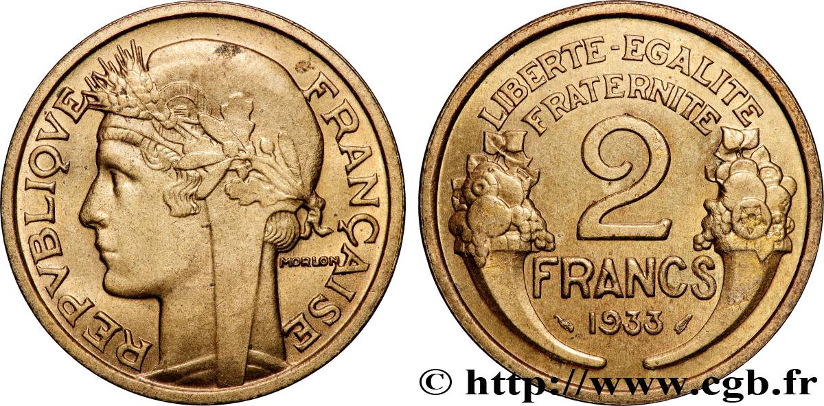 2 francs Morlon 1933  F.268/5 SPL61 