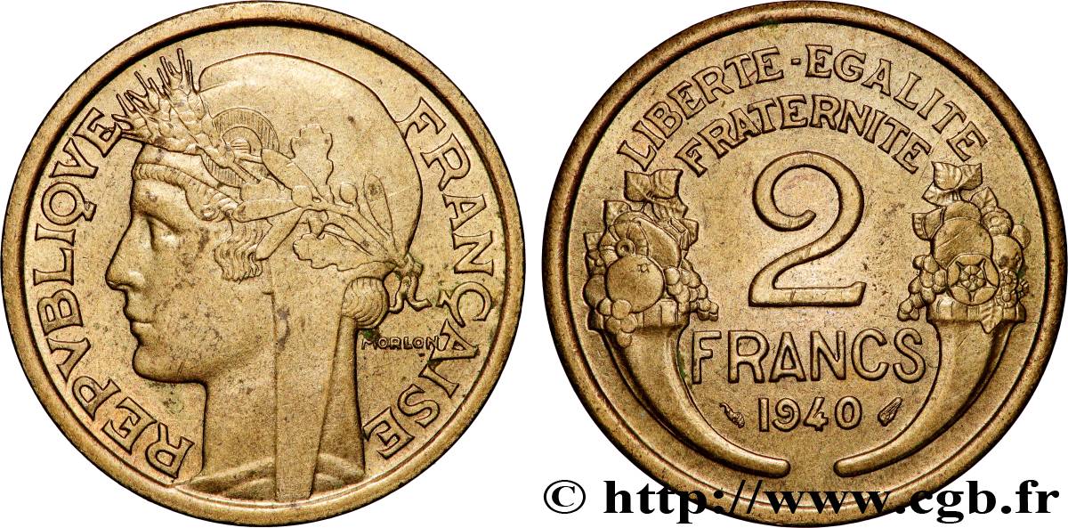 2 francs Morlon 1940  F.268/13 TTB+ 