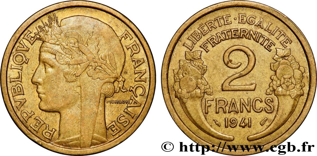 2 francs Morlon 1941  F.268/14 TTB+ 