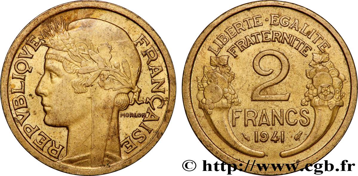 2 francs Morlon 1941  F.268/14 fVZ 