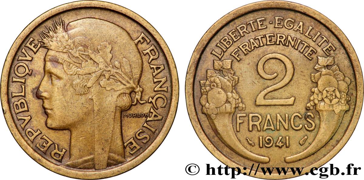 2 francs Morlon 1941  F.268/14 fVZ 