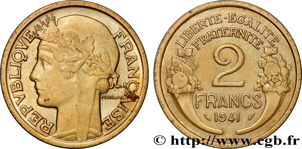 2 francs Morlon 1941  F.268/14 SUP 