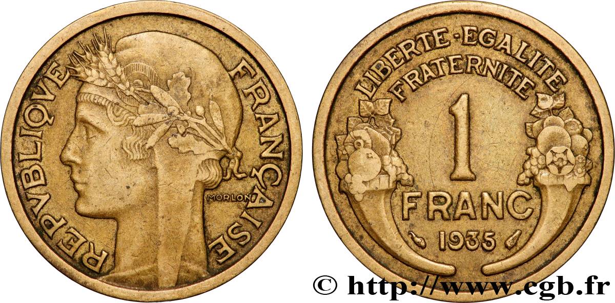 1 franc Morlon 1935 Paris F.219/6 q.BB 